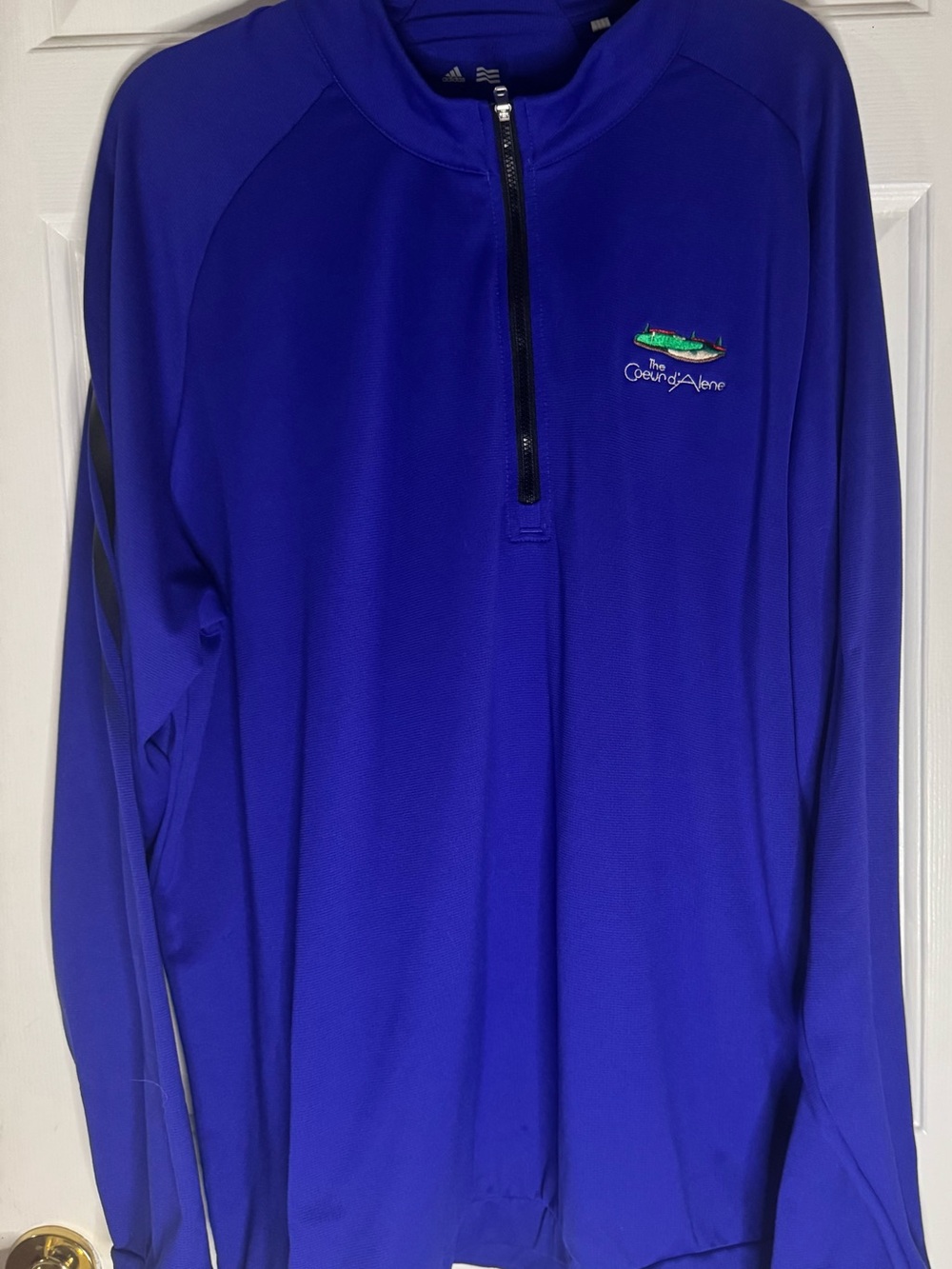 Adidas Couer d'Alene Golf Quarter Zip Pullover 2X Blue Atletic Jacket